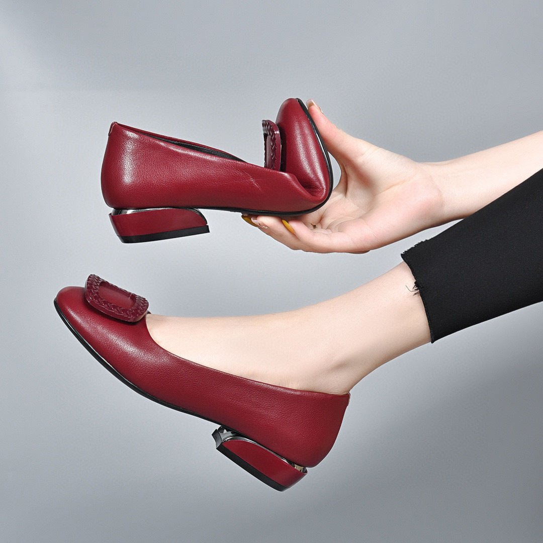 Women's Flat Pumps Round Toe Shallow Mouth Casual Shoes