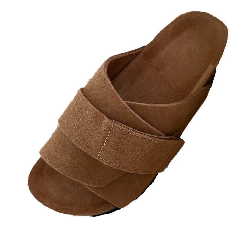 Women's Velcro Retro Summer Thick Bottom Cork Slippers