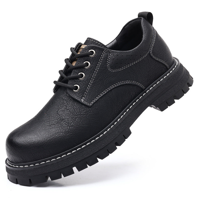 Men's Head Comfortable Thick Bottom Martin Vintage Leather Shoes