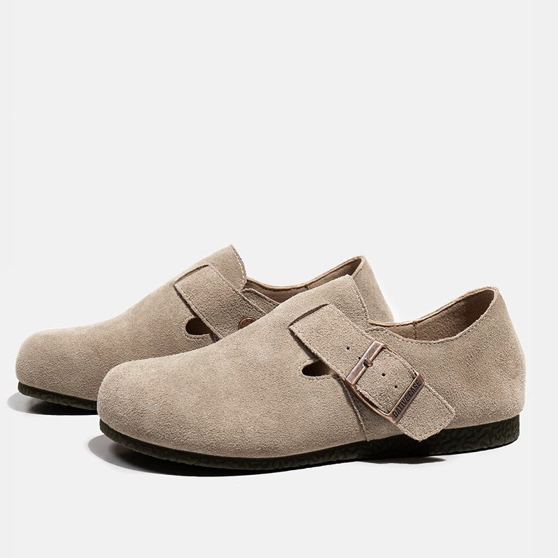 Women's & Men's Genuine Platform Outer Wear Half Slippers