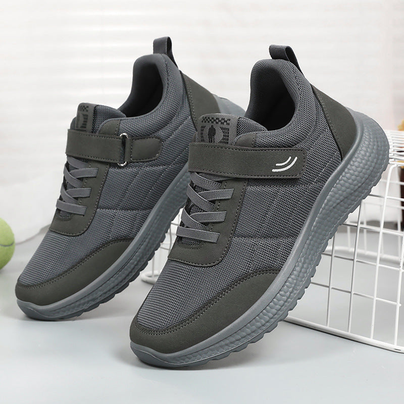 Men's Pure Color Versatile Sports Velcro Convenient Casual Shoes