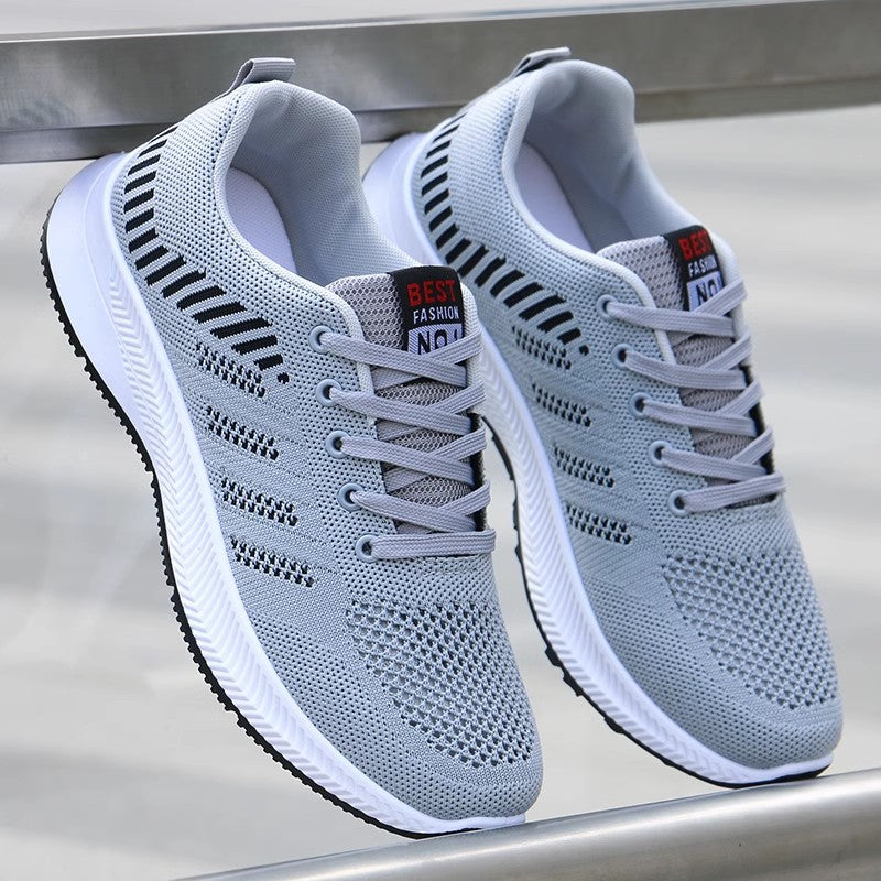Men's Breathable Versatile Trendy Flying Woven Tennis Casual Shoes