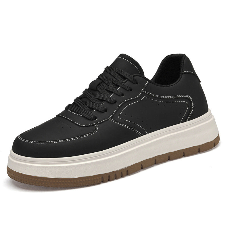 Men's Invisible Height Increasing Insole White Breathable Trendy Men's Board Shoes