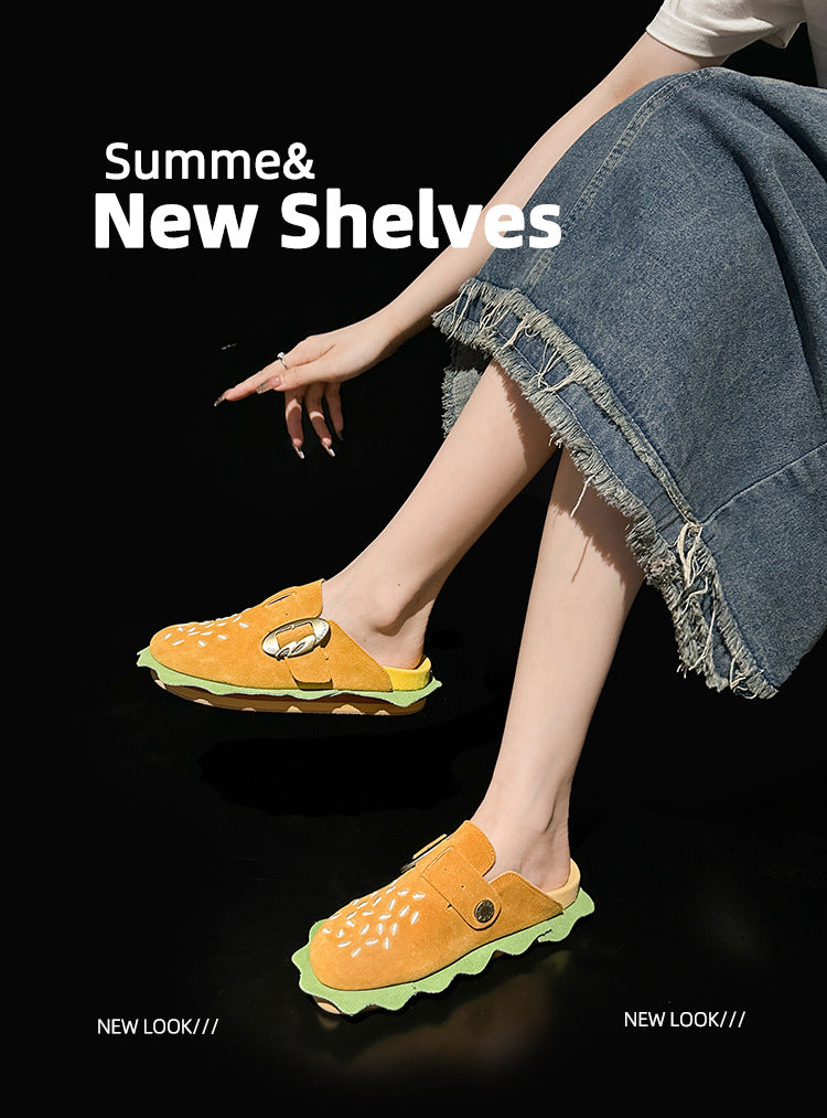 Platform Outdoor Flat Pump Slip-on Lofter Sandals