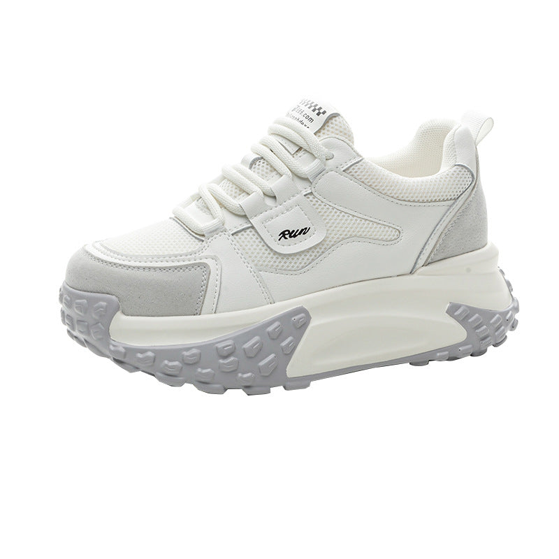 Women's Increasing Insole Thick-soled Small Single-layer Daddy Casual Shoes