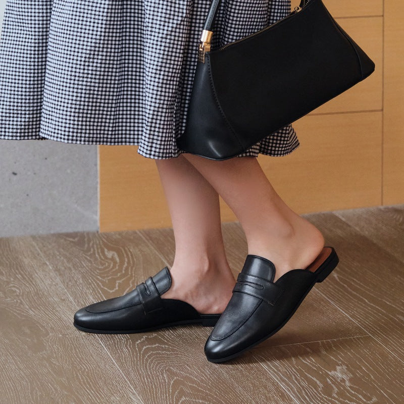 Women's Niche Summer Toe Cap Semi Comfortable Mule Flat Sandals