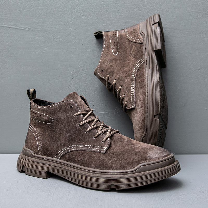 Men's Spring Height Increasing British Street Style Boots