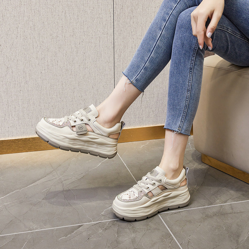 Women's Simple Elevator Breathable Single-layer Fashionable Sports Sneakers