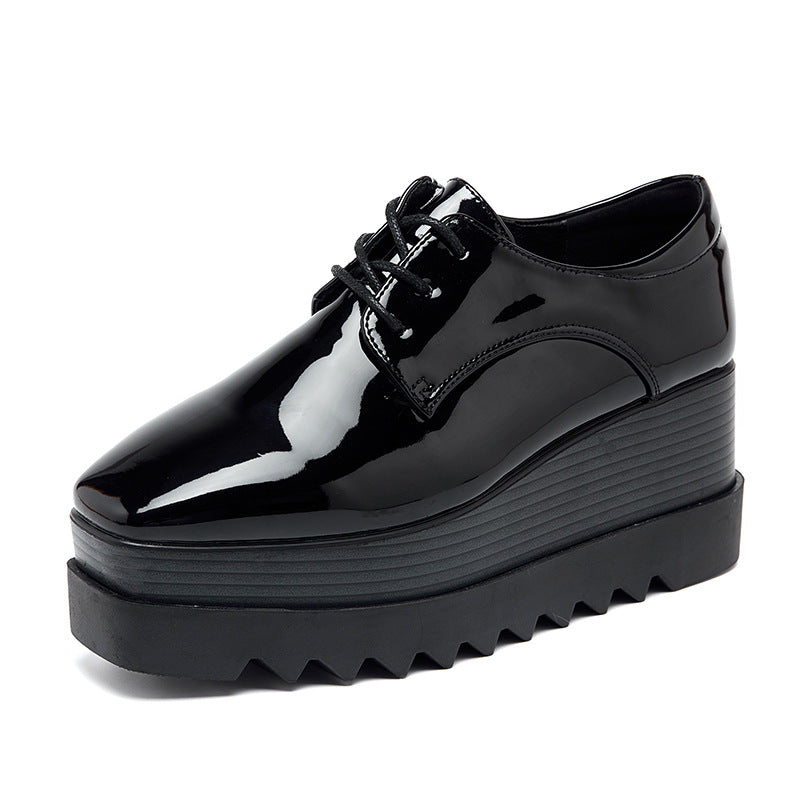 Women's Muffin Thick Bottom Autumn Korean Style Square Casual Shoes