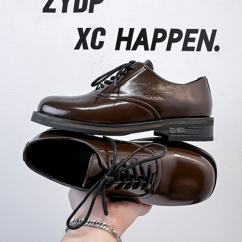 Women's & Men's Thick Bottom Derby British Commuter Business Leather Shoes