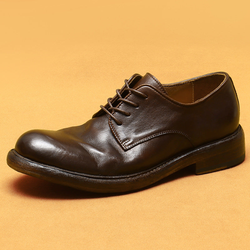 Men's Business Genuine Washed-out Vintage Distressed Sole Leather Shoes