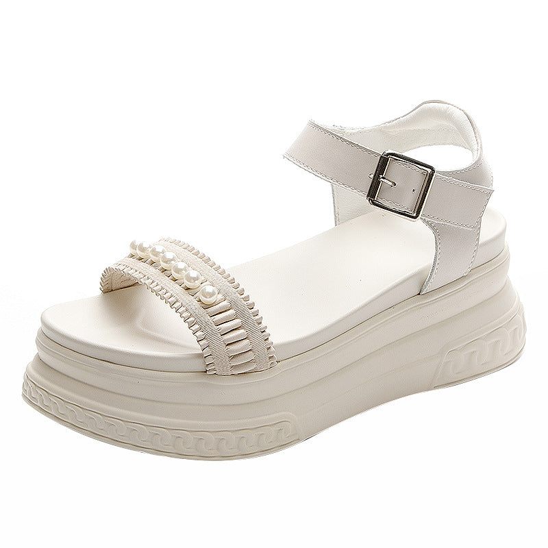 Women's Summer Platform Increased Fashionable Buckle Roman Sandals