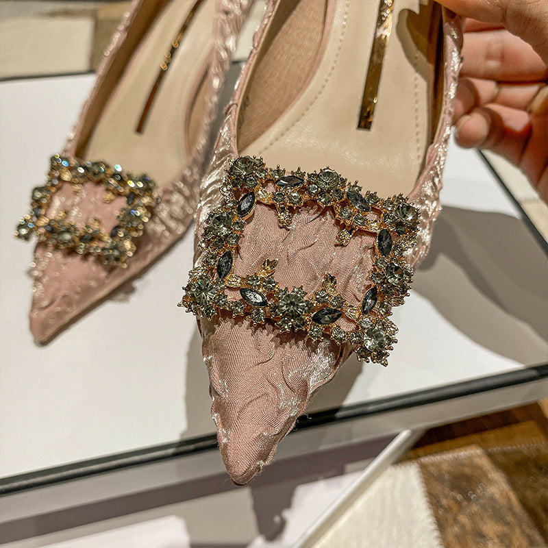 Women's High Stiletto Banquet Sexy Temperament Rhinestone Women's Shoes