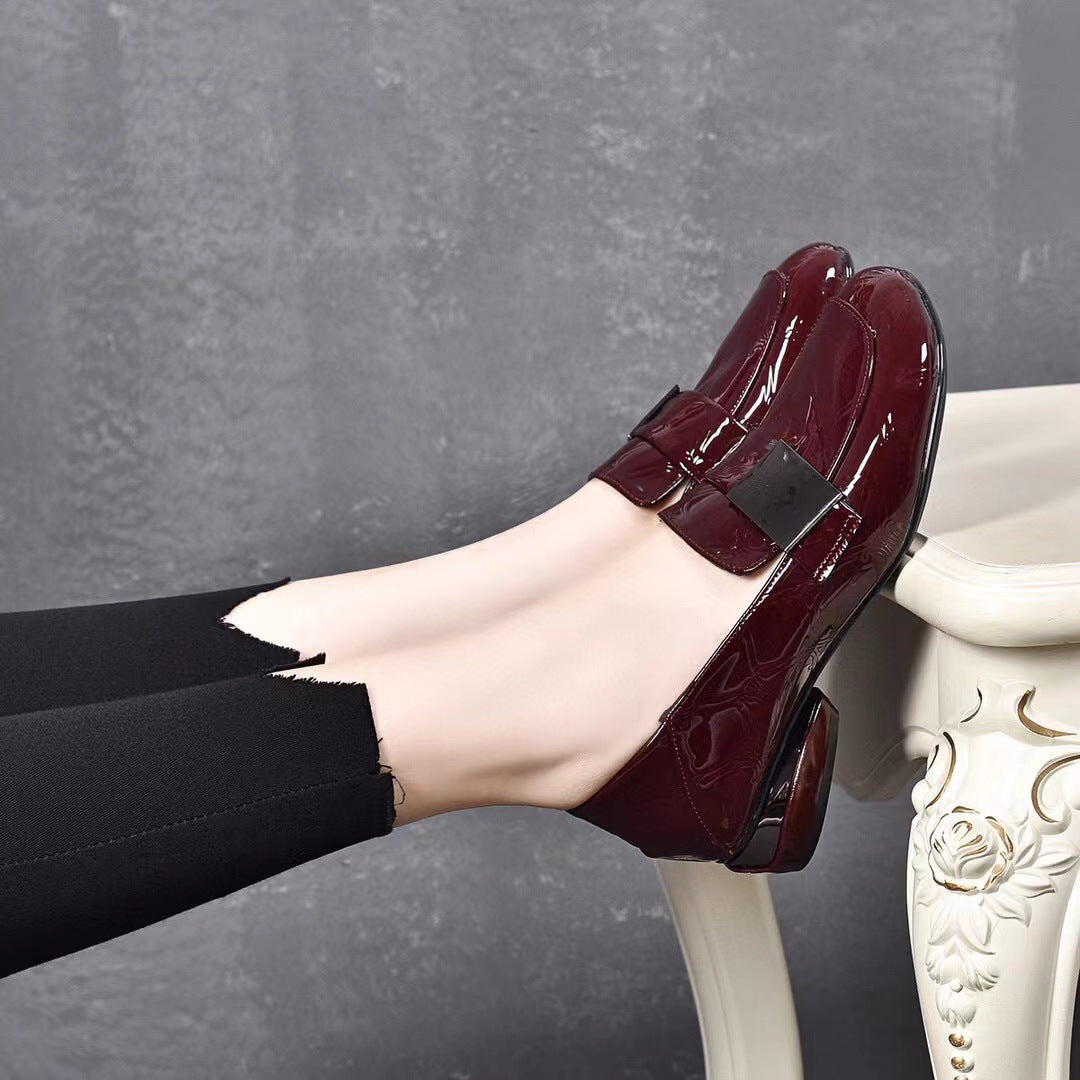 Women's Spring Soft Flat Bottom Pumps Chunky Men's Shoes