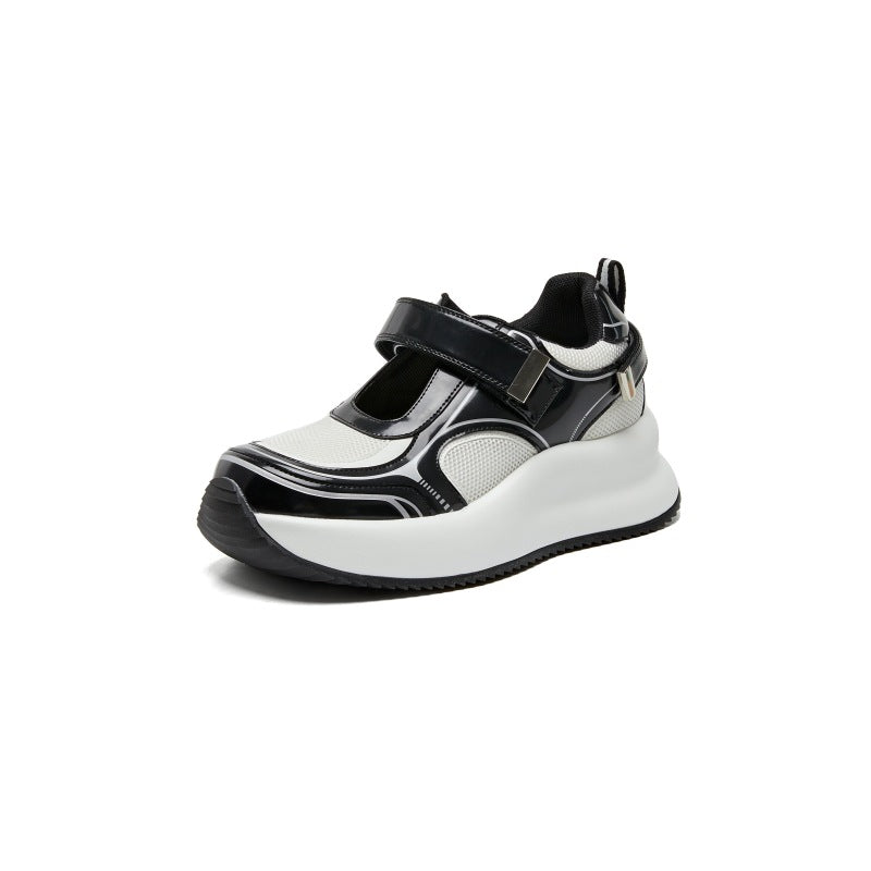 Women's Height Increasing Insole Platform Dad Female Summer Mesh Velcro Sneakers