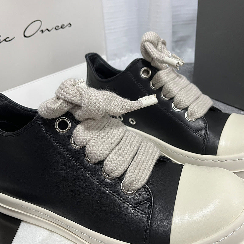 Men's Sports Thick Bottom Shallow Mouth Width Casual Shoes