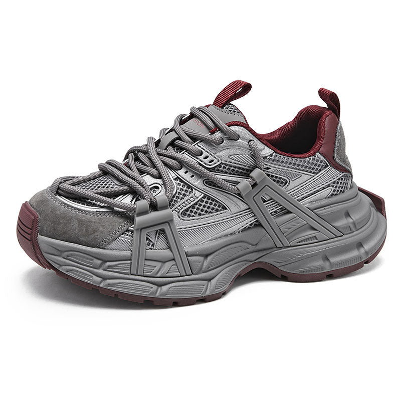 Women's Dad Thick-soled Black Small Height Increasing Casual Shoes