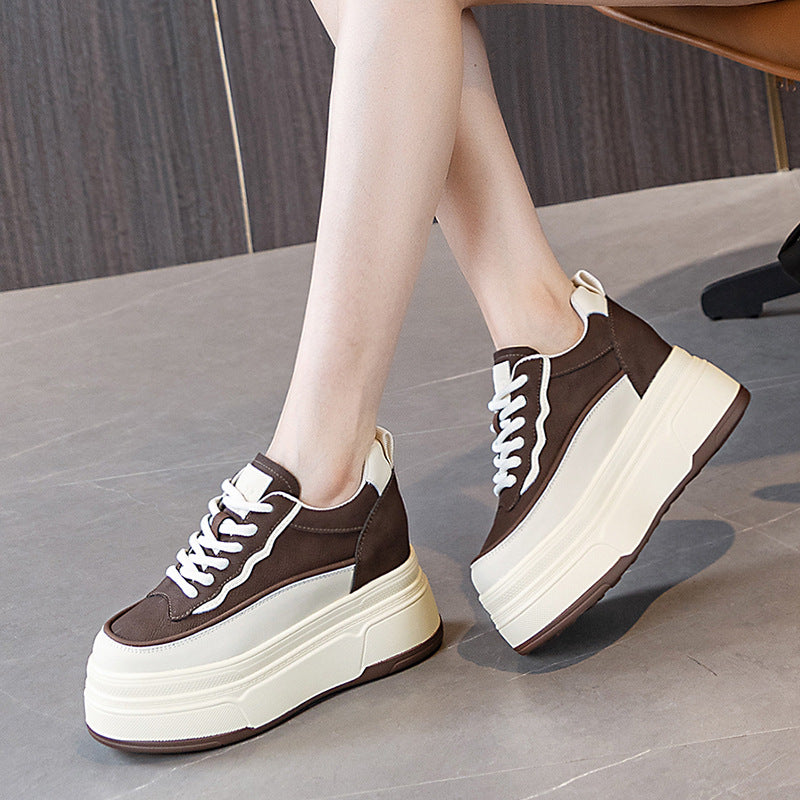 High Platform Height Increasing Insole Small Versatile Single-layer Sneakers