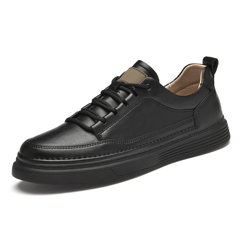 Women's & Men's Board Sports Breathable Hole Cowhide Flat Vintage Men's Casual Leather Shoes