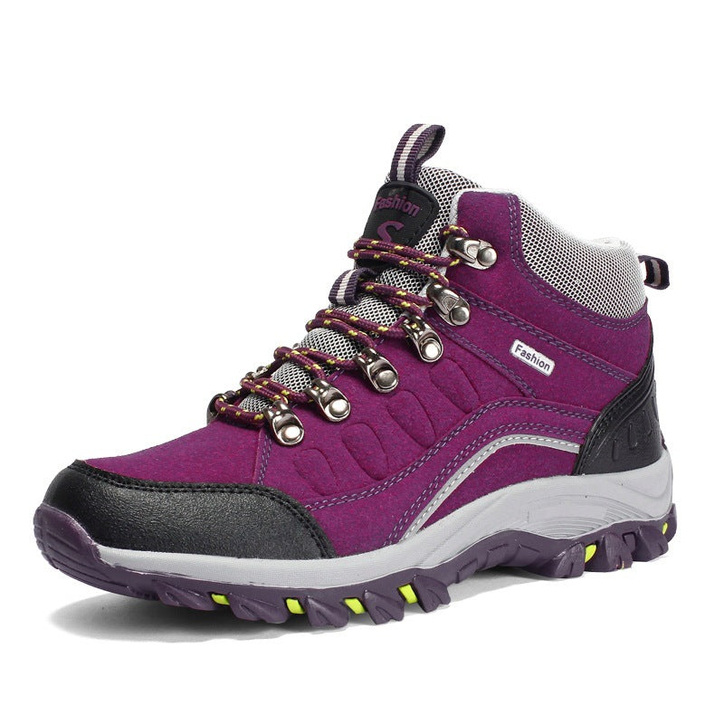 Women's & Men's Fleece-lined Couple Plus Size Hiking Outdoor Snow Boots