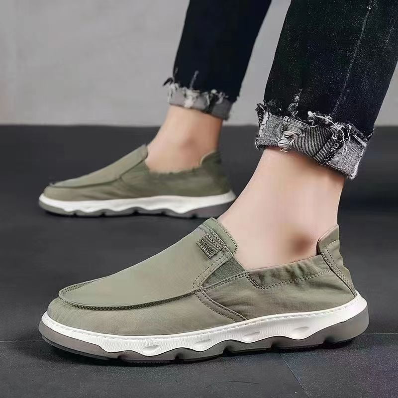 Men's Summer Soft Bottom Slip-on Breathable Comfortable Trendy Canvas Shoes