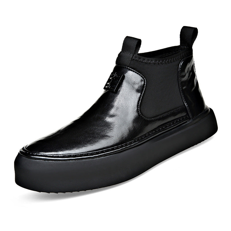 Men's Retro Waterproof Martin Slip-on Universal Leather Shoes