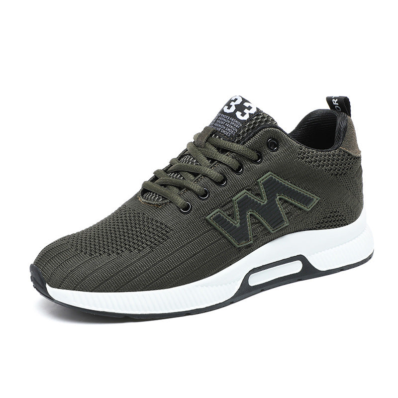 Men's Invisible Height Increasing Insole Fly Woven Sneakers