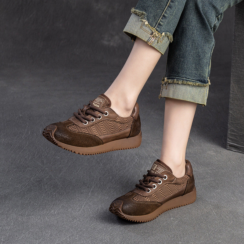 Women's Breathable Mesh Pumps Distressed Dirty Color Casual Shoes