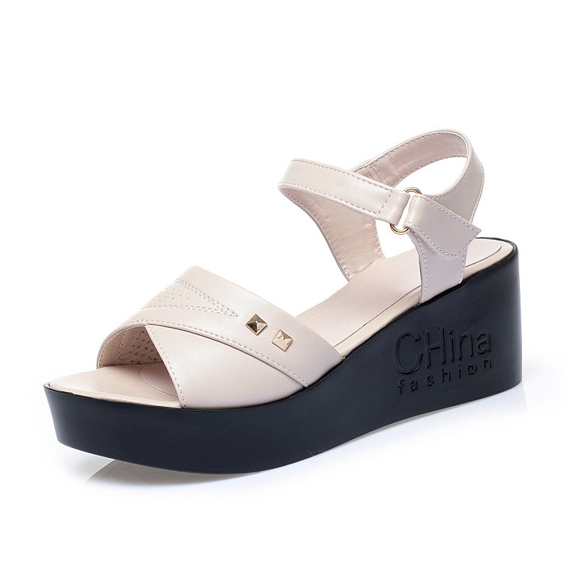 Women's Platform Wedge Flat Soft Bottom Summer Large Sandals