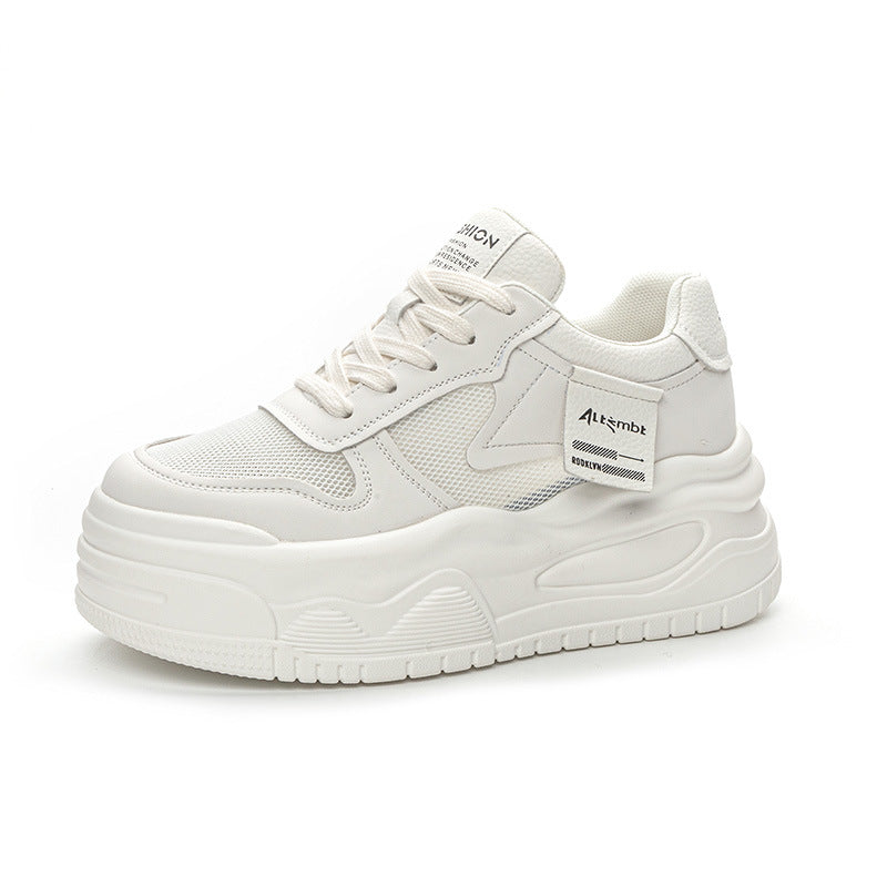 Women's Head White Stitching Platform Sports Leisure Casual Shoes