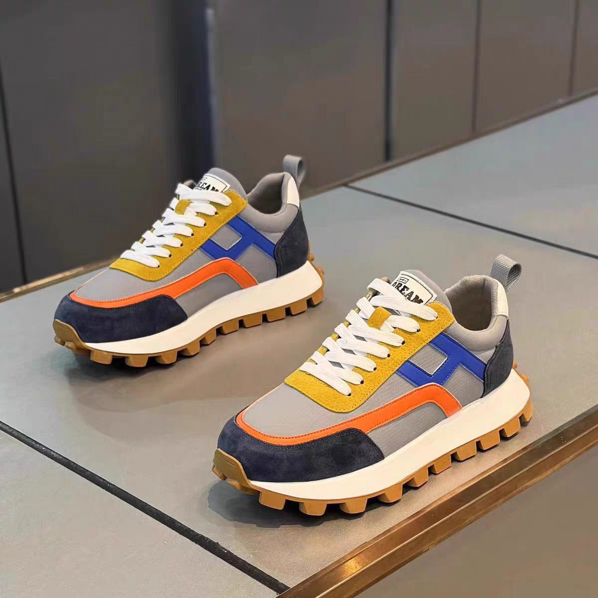 Men's Autumn Fashion Clunky Comfortable Platform Height Casual Shoes
