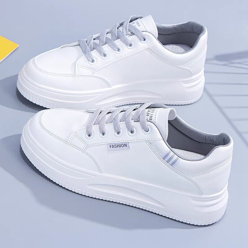Women's Fashionable Versatile Fashion Board Hidden White Casual Shoes
