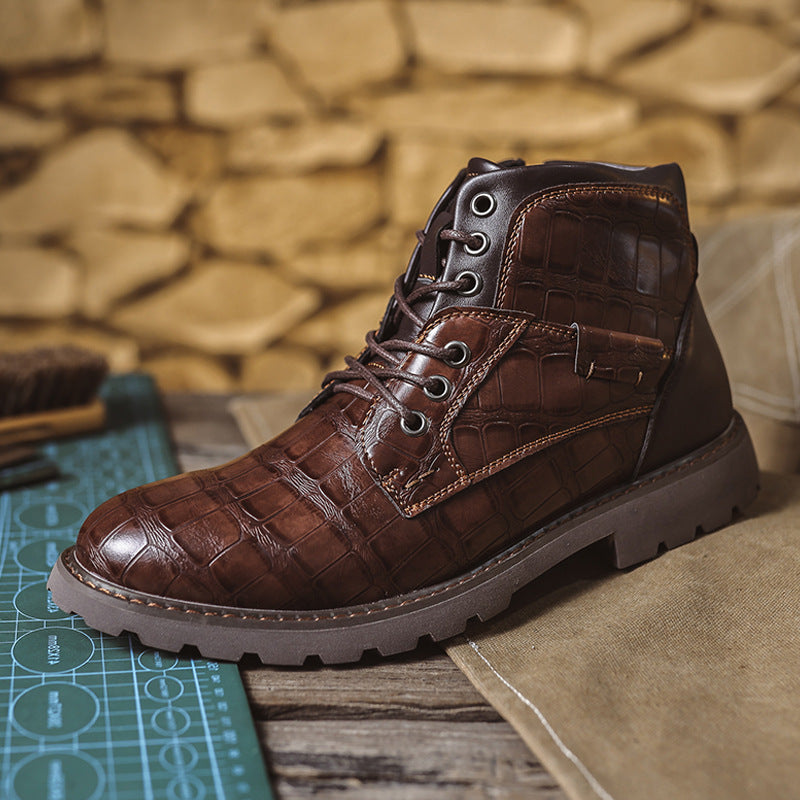 Men's Martin Short Autumn Side Zipper Retro Boots