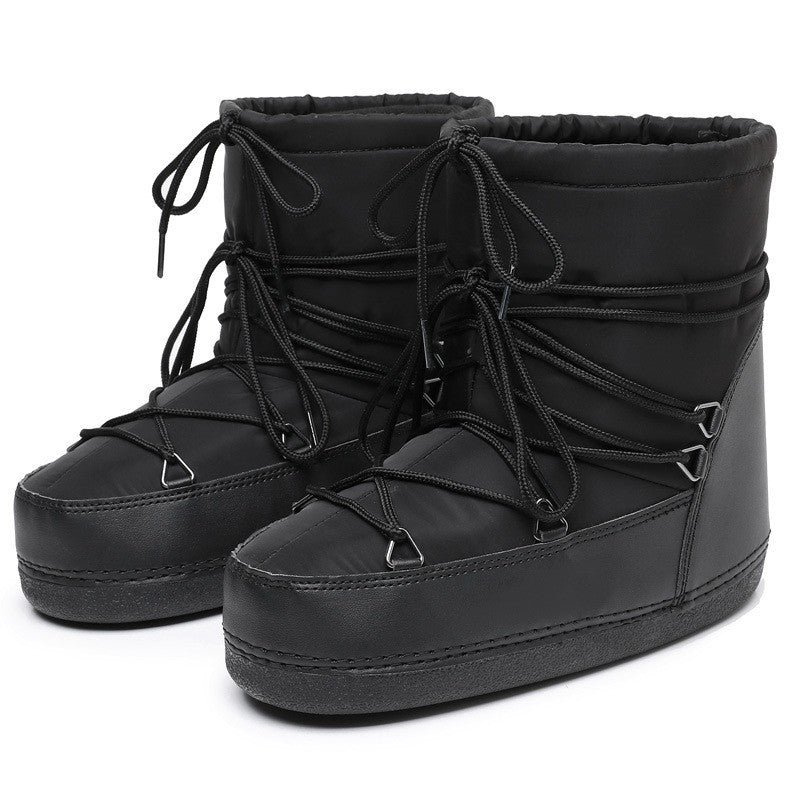 Basic Waterproof Space Short Tube Thickened Snow Boots