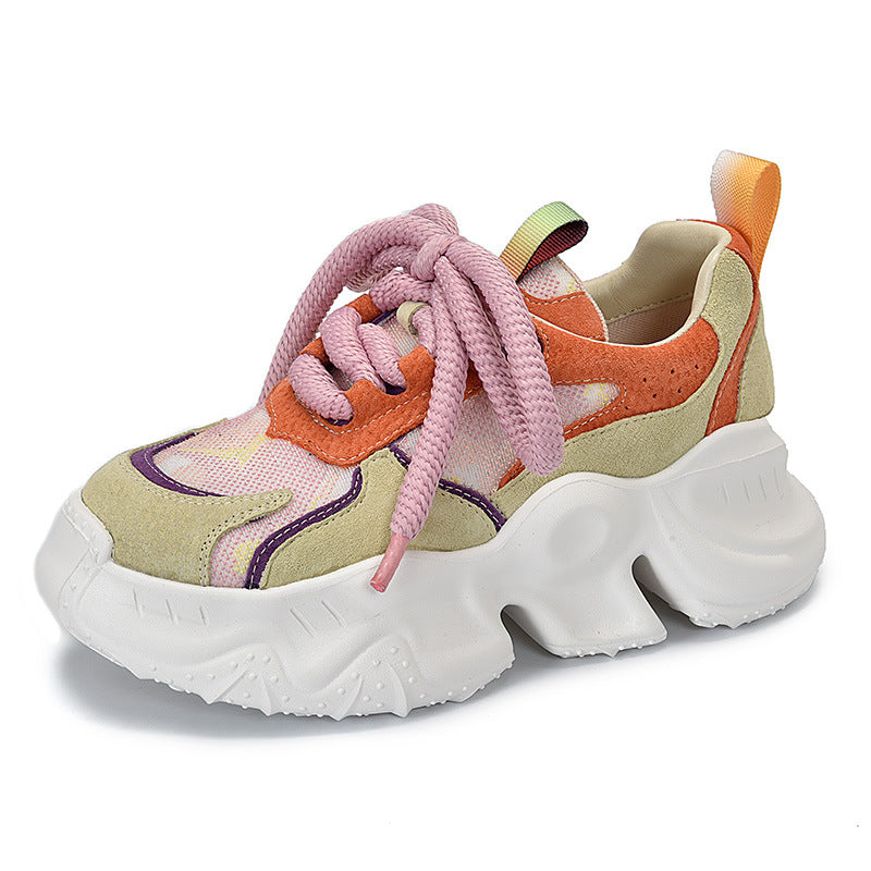 Two Pairs Can Be Combined Thick-soled Mesh Sneakers
