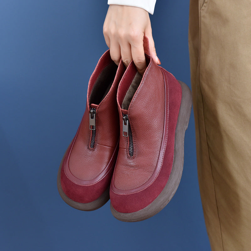 Mother's Flat Platform Muffin Short Ankle Boots