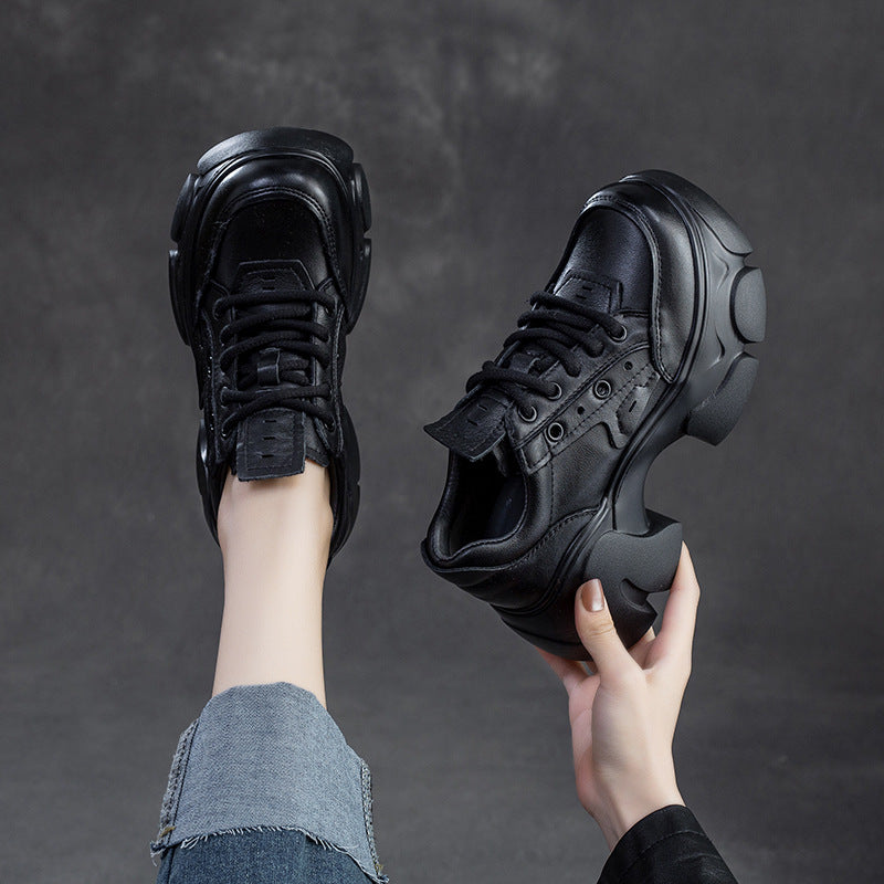 Women's Small Heightened Single Layer Comfortable Platform Casual Shoes