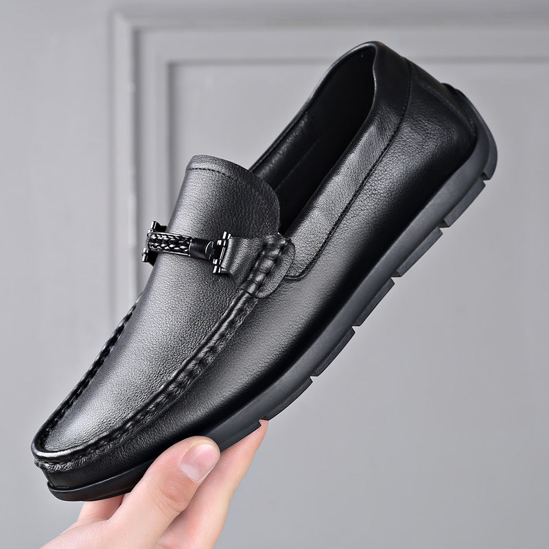 Men's First Layer Cowhide Slip-on Genuine European Loafers