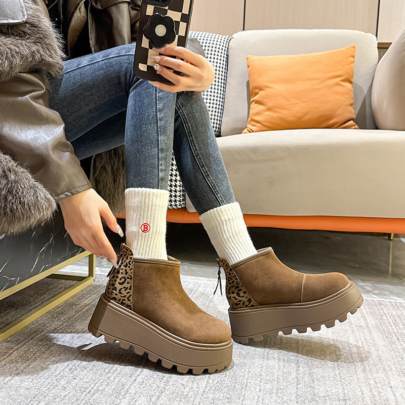 Women's Plus Veet Winter Retro Warm Cotton Snow Boots