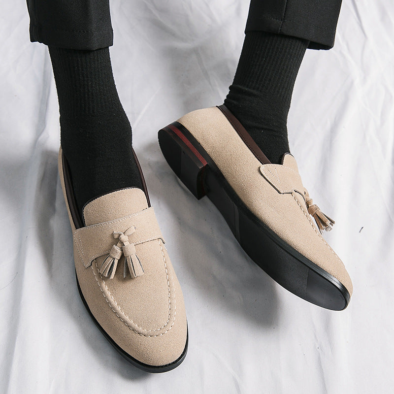 Men's Matte Slip-on Lofter Business Club Hairdresser Leather Shoes