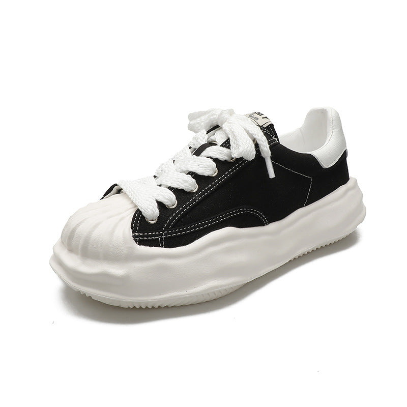Women's Shell Toe Dissoed Spring Platform White Sports Sneakers