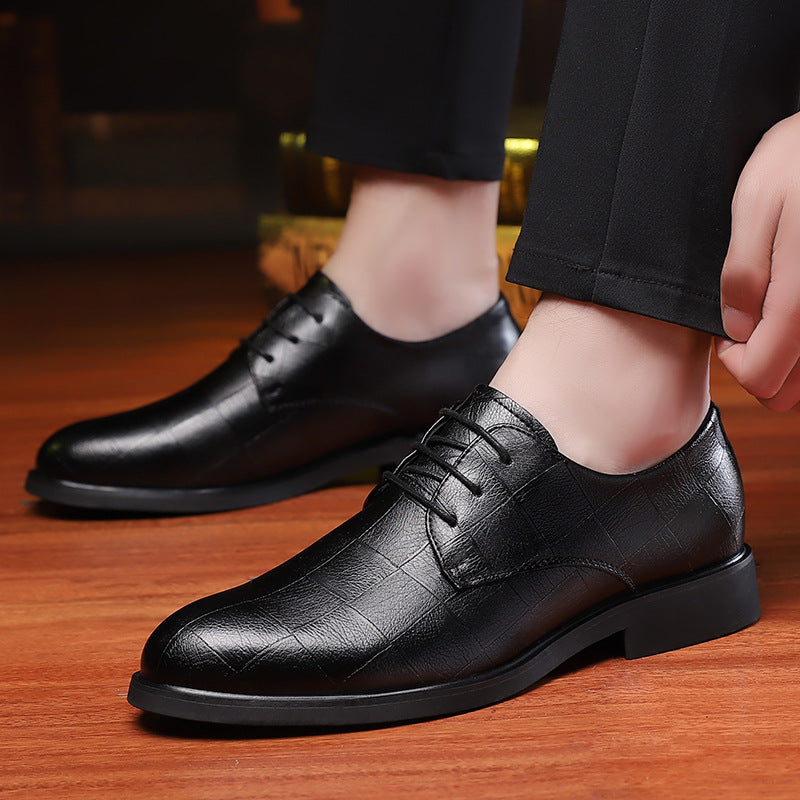 Men's Size Height Increasing Insole Formal Business Leather Shoes