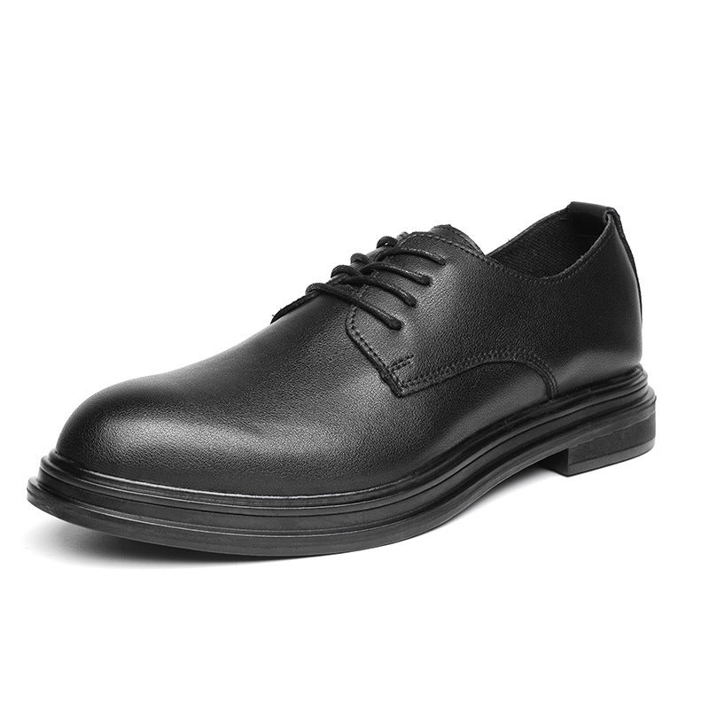 Men's Black Bridegroom Business Formal Wear Veet Leather Shoes