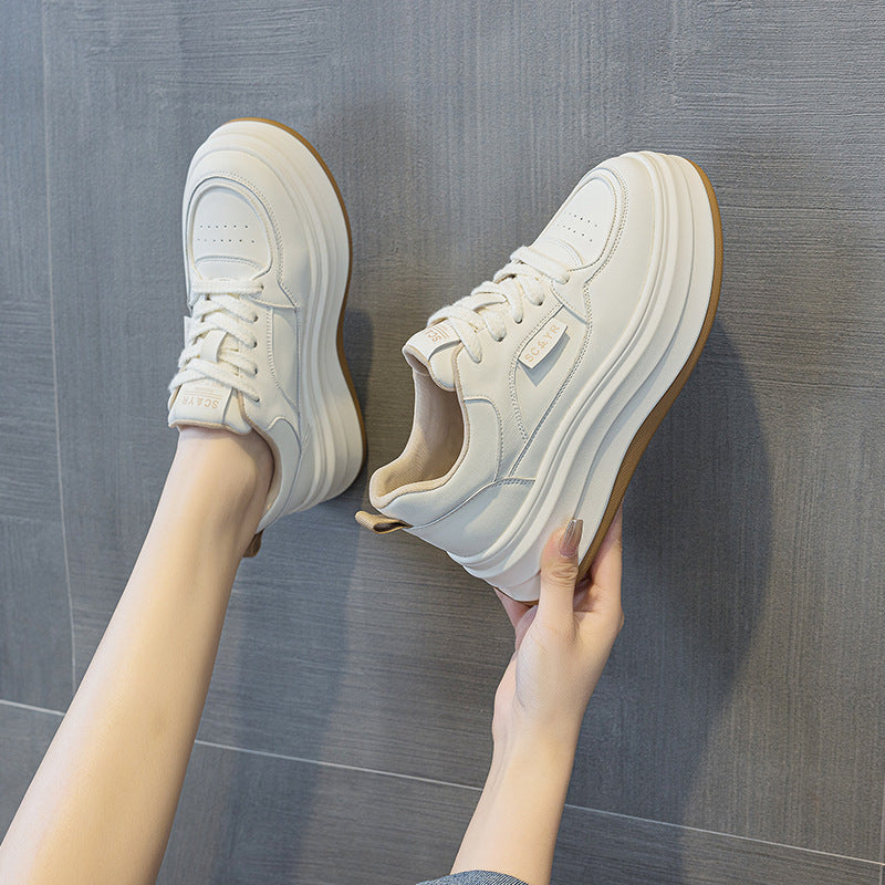 Platform White Female Spring Popular Version Casual Shoes