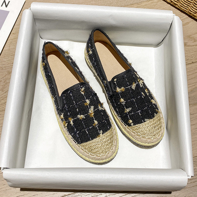 Women's Ramie Sole Classic Style Vintage Weave Women's Casual Shoes