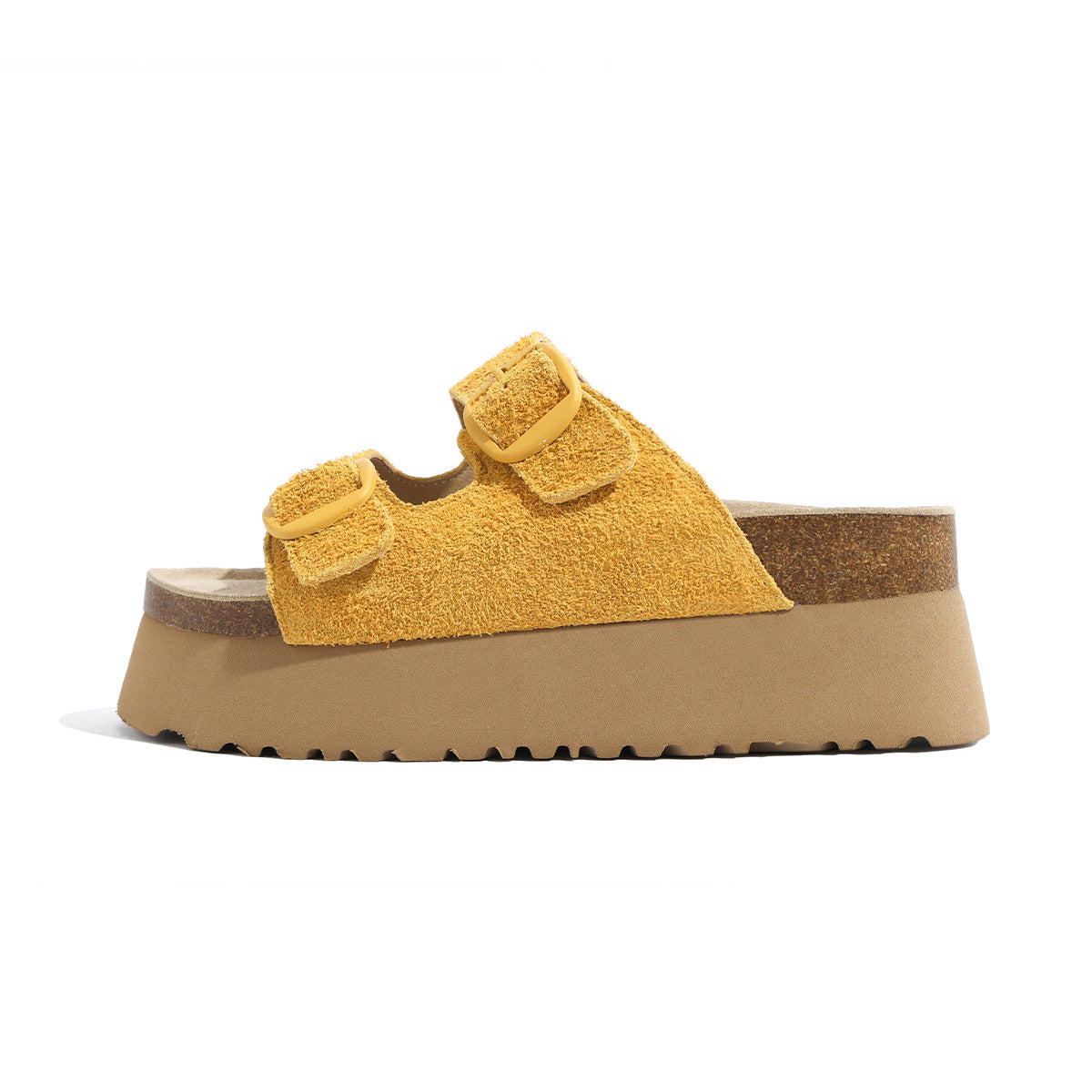 Women's Sier Thick Bottom Beach Retro Double Buckle With Slippers