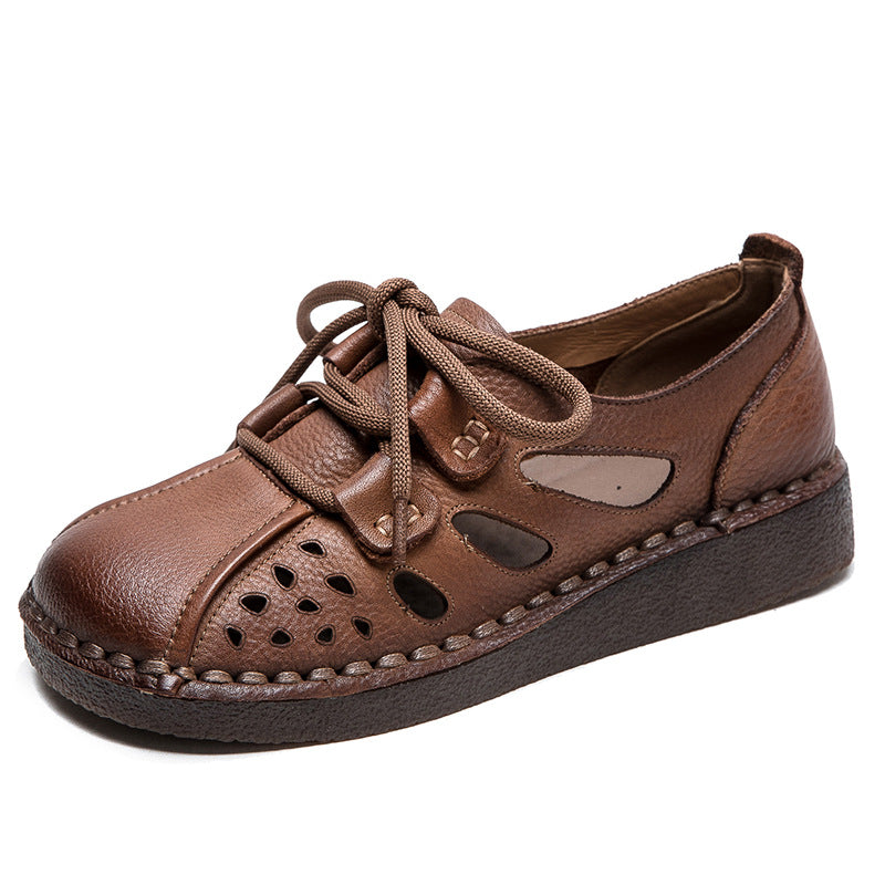 Women's First Layer Cowhide Hollow Comfort Breathable Sandals
