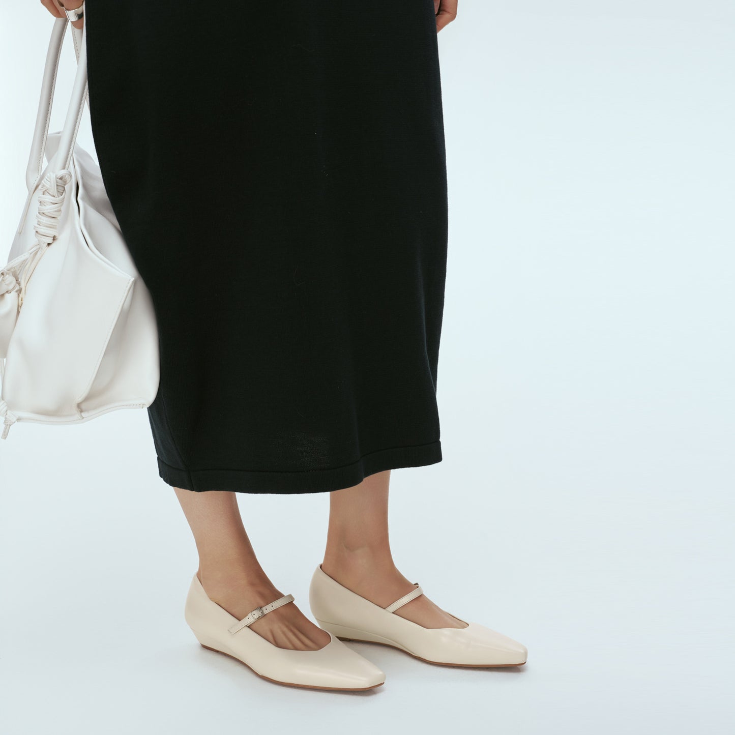 Julia Hull Sheep Fashionable Pointed Toe Strap Wedge Women's Shoes