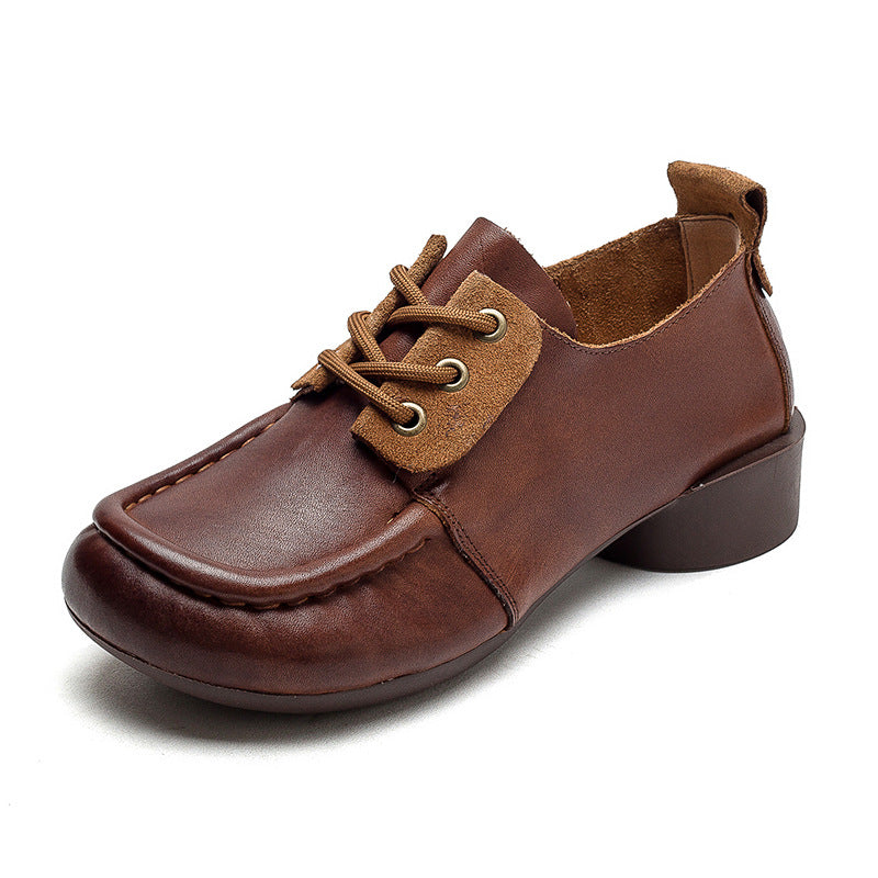 Women's Shu Comfort Front Retro Hand-rub Color Platform Casual Shoes