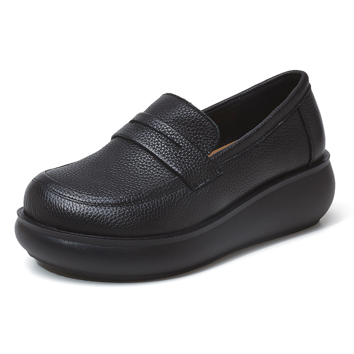 Platform British Retro Style Flat-heeled Slip-on Top Casual Shoes